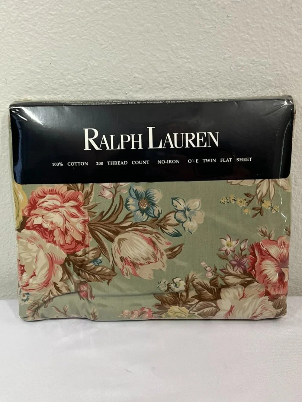 Ralph Lauren Twin Flat Sheet Charlotte IV Floral Sealed